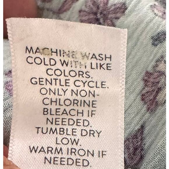 J. Jill Large Petite Made in India 3/4 Sleeve Blue Boho Top - Picture 6 of 9